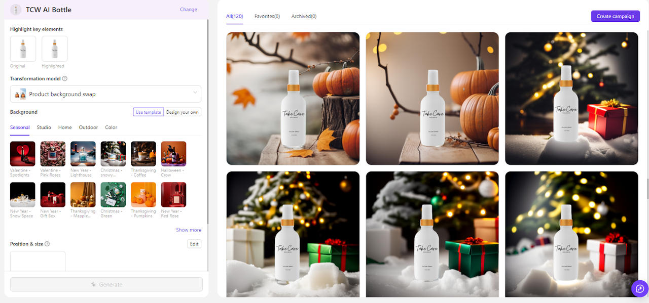AI Image generator for holiday campaigns