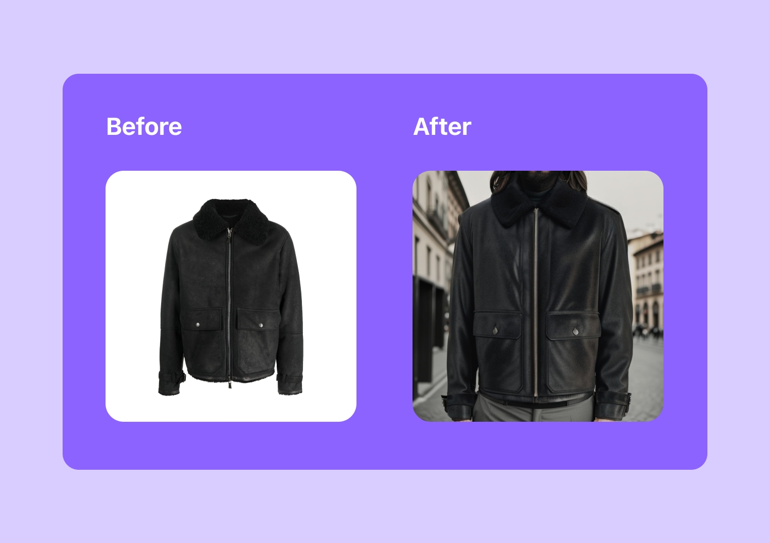 before and after using WorkMagic's AI Image Generator